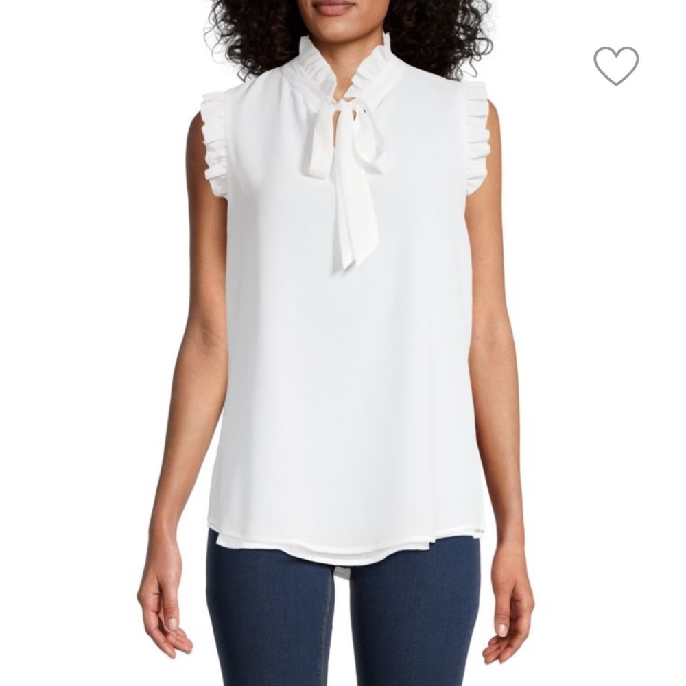 Calvin Klein Ruffle Neck Blouse